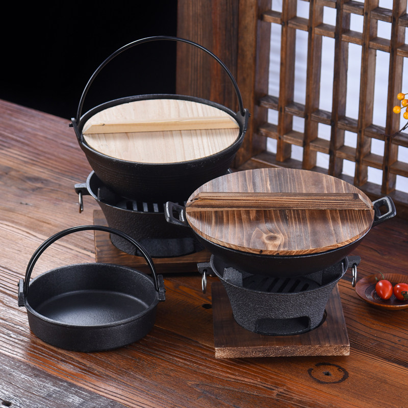 包邮商用加厚铸铁双耳干炖锅 小火锅 碳炉火锅干锅炉生铁寿喜吊锅,厨房/烹饪用具,火锅,淘宝优惠券,粉丝福利购,淘宝优惠卷