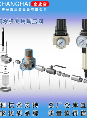 长海长江欧耐实气动无气喷涂机配件减压调压阀6C9C6528KG702812cb