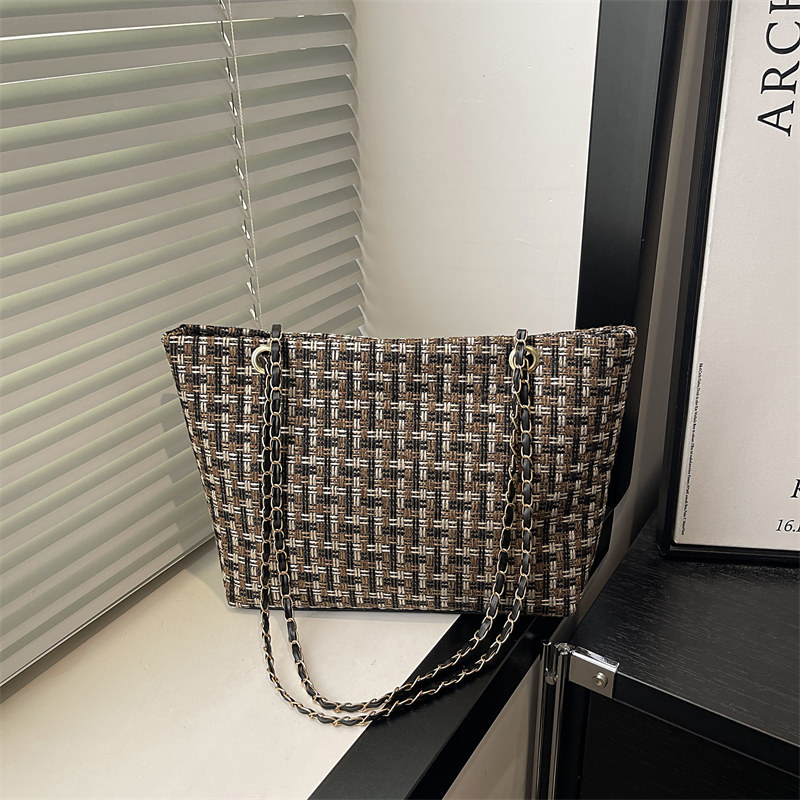 小香风粗花呢托特包女大容量链条单肩包2026新款潮通勤斜挎包,箱包皮具/热销女包/男包,托特包,淘宝优惠券,粉丝福利购,淘宝优惠卷