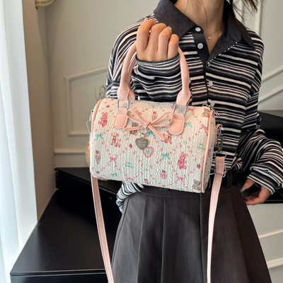 通勤单肩斜挎包高级感波士顿包