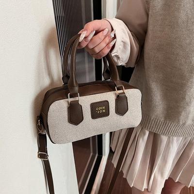 手提包赫雅单肩撞色时尚小