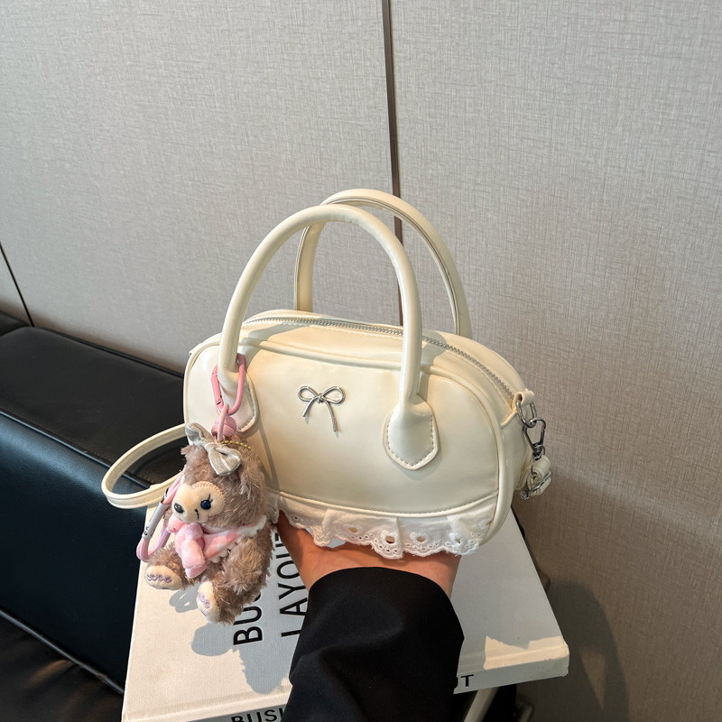 简约手拎保龄球包女2025新款韩版时尚高级感单肩包潮休闲斜挎包