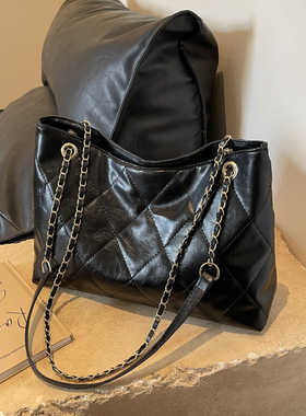 2023新款高级感小香风菱格单肩包大容量斜挎包百搭手提流浪包女包