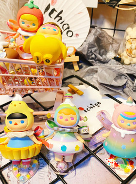 正版popmart毕奇甜甜系列车载空调夹泡泡玛特车载香薰出风口夹子