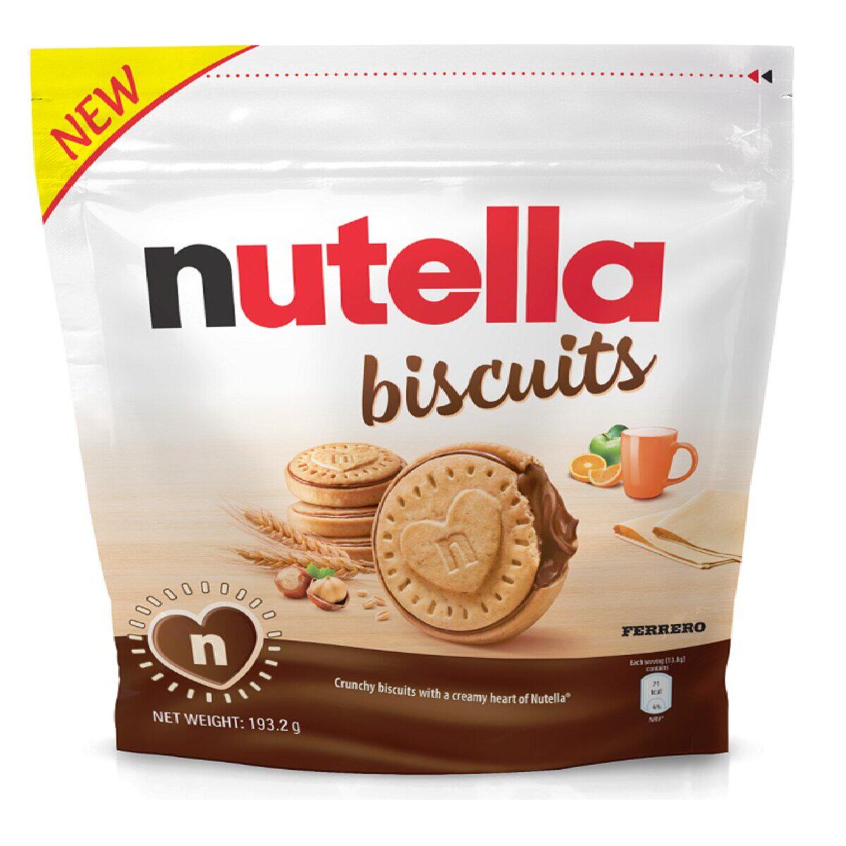 意大利·nutella - 能多益饼干14块装193.2克 袋装夹心巧克力饼干