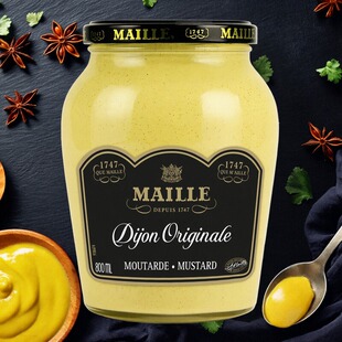 黄芥茉辣800g调味酱三文鱼海鲜寿司料理 法国进口MAILLE好滋味法式