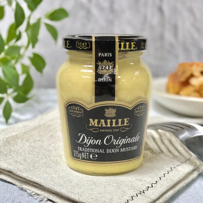 法国进口MAILLE好滋味法式黄芥茉辣215g调味酱三文鱼海鲜寿司料理