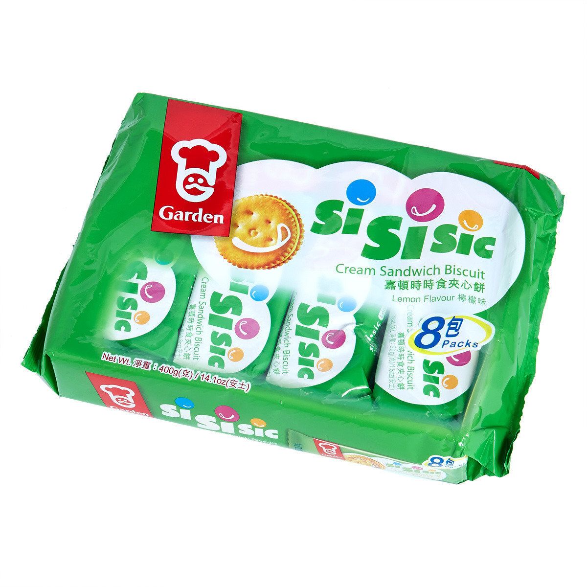 新品嘉顿 时时食夹心饼柠檬味绿色