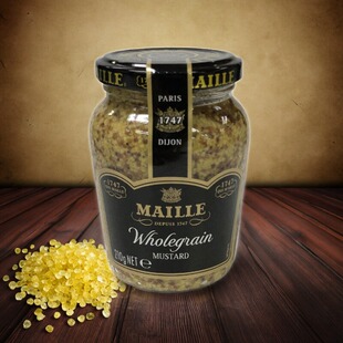 法国进口MAILLE好滋味金壳黄芥茉辣215g调味酱三文鱼海鲜寿司料理