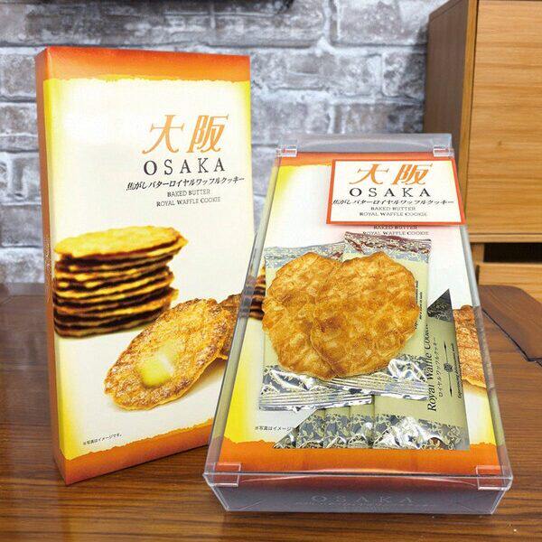 香港网红日本进口大版窝夫曲奇牛油华夫饼干零食品独立装礼盒12枚