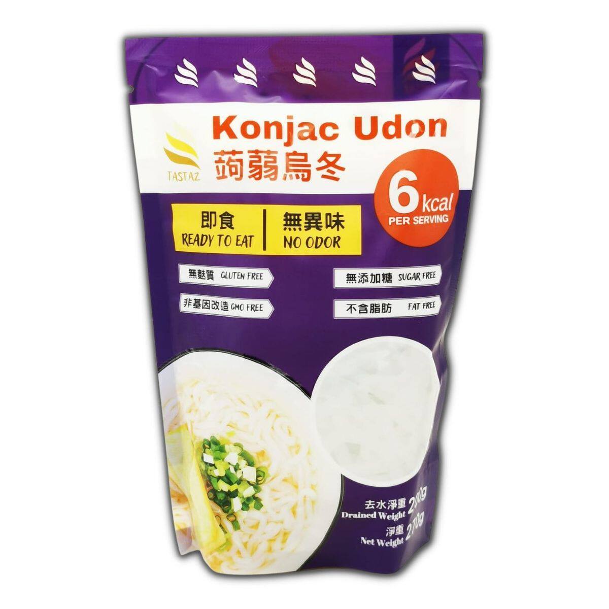 TASTAZ即食蒟蒻乌冬蒟蒻面低碳饮食非油炸即食面健康魔芋丝面270g