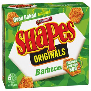 澳大利亚 雅乐思 - SHAPES烧烤味脆饼干175克盒装 休闲小零食小吃