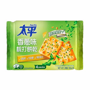 香港太平RITZ - 香葱梳打饼干100克 高钙-低糖-易小消化 休闲零食