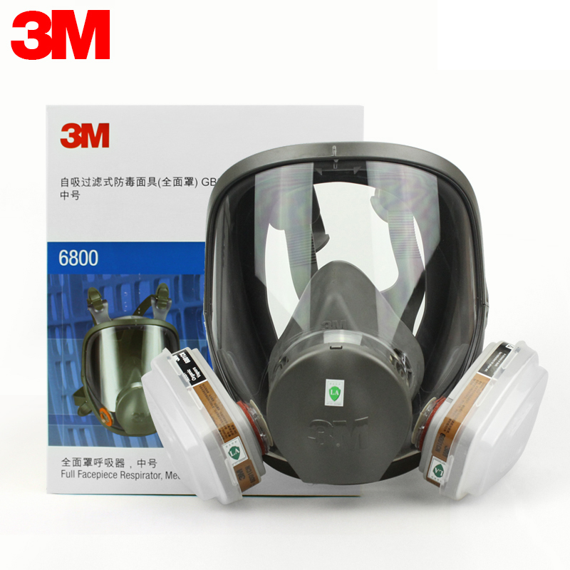 3M6800全面罩防毒面具防喷漆工业粉尘化工气体防异味有机蒸汽防护 居家日用 防护面具/罩 原图主图