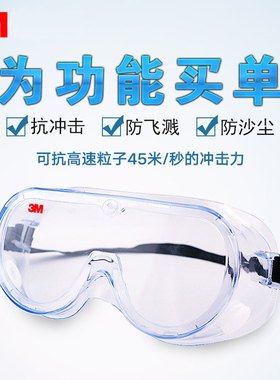 3m护目镜1621AF电动车骑行防蚊虫眼镜防风沙防柳絮近视镜防护罩