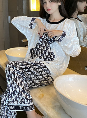 长袖2024年洋气外穿女士睡衣