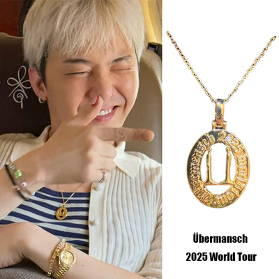 GD权志龙同款双人字母项链2025专辑哥特式英文百搭小众轻奢女颈链