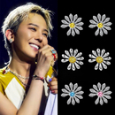 GD权志龙同款 PMO联名满钻彩钻雏菊向日葵耳钉耳环女简约轻奢耳饰