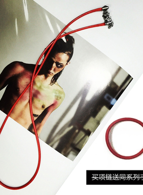 gd权志龙同款红色项链motte母胎系列项圈韩国蛇皮纹项链颈圈情侣