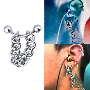 GD权志龙同款 男女耳骨耳钉链条耳钉潮 耳钉耳骨钉bigbang百搭个性