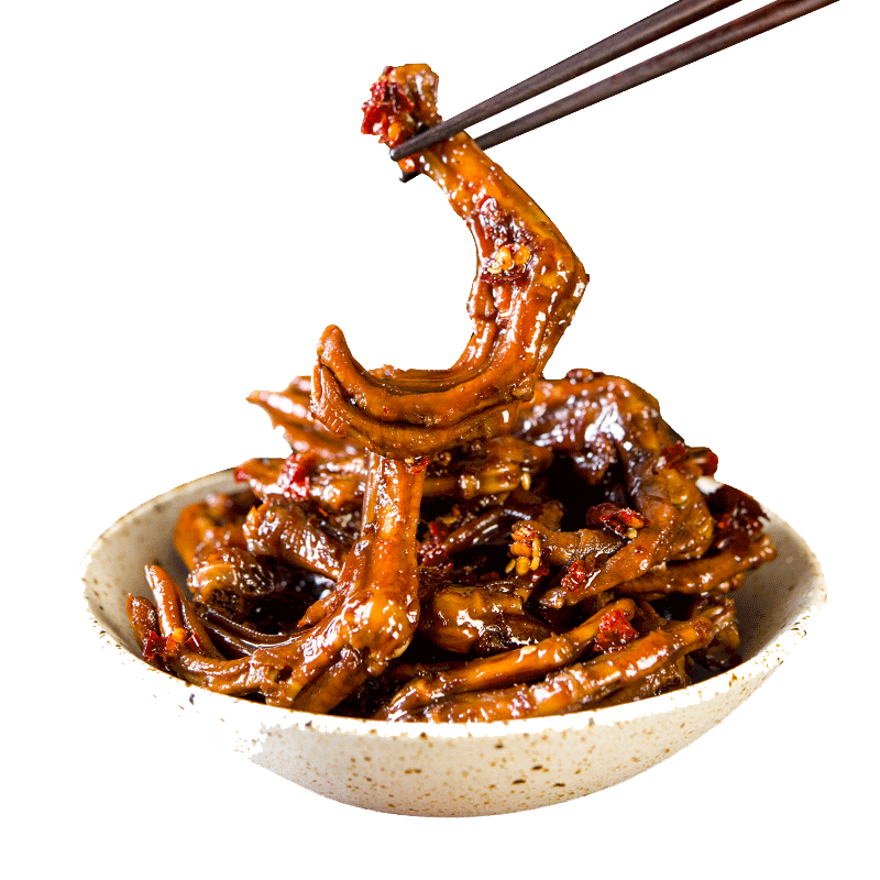 宇享锁鲜鸭掌鸭爪香辣零食小吃