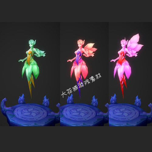 花仙子梦幻仙子精灵仙子 unity3d游戏角色模型素材资源 带动作