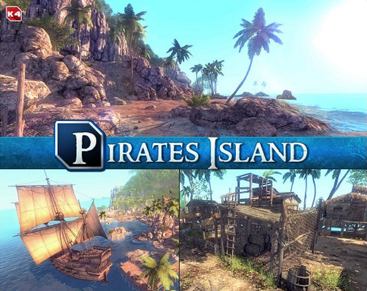 unity3d模型 海盗村建筑室内 场景模型包热带岛屿Pirates Island