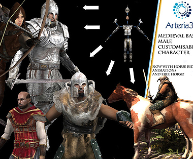 unity3d游戏人物模型 Medieval Base Male Character中世纪战士