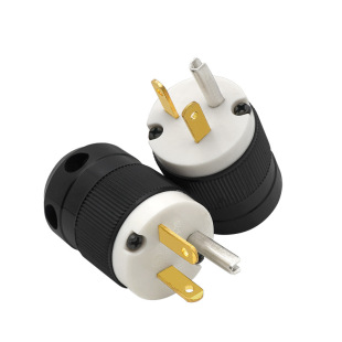 20P插头两极插头美规一横一竖带接地工业插头 美式 20A125VNEMA