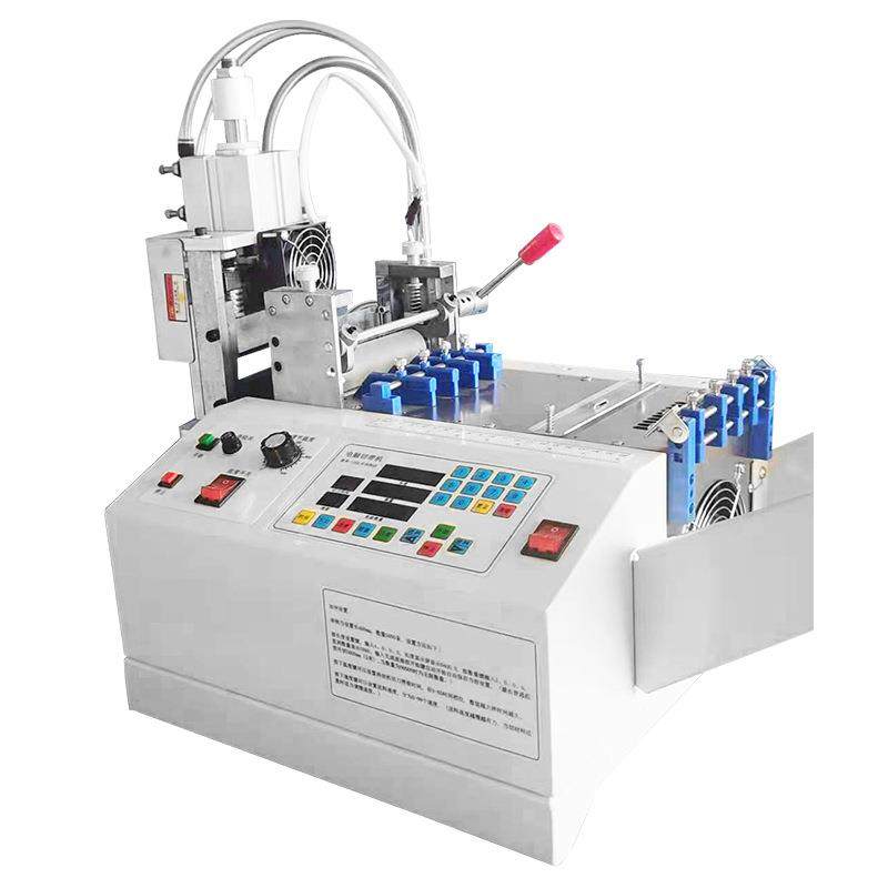 全自动电脑旋转刀裁切机织带丝带魔术贴皮革热缩管套管切斜角热切