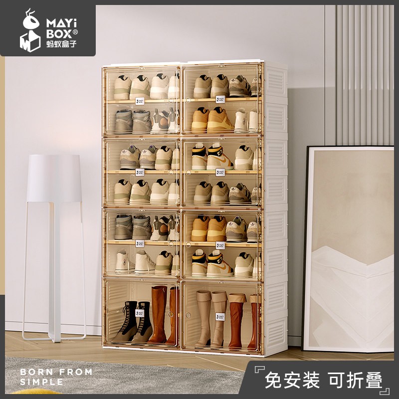 鞋柜家用门口大容量简约现代短靴柜阳台收纳置物门外储物柜鞋架子
