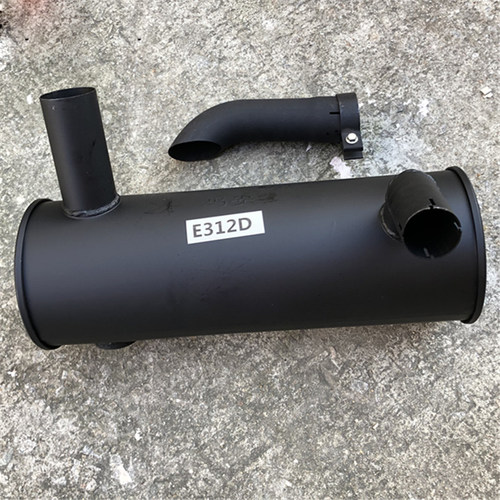 挖掘机卡特CAT312D 313D发动机消声器总成消音器烟囱连接管排气管