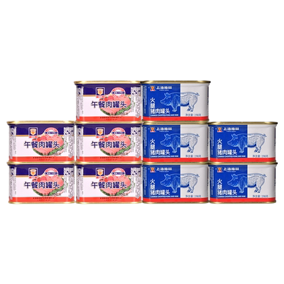 上海梅林午餐肉小白猪组合罐头