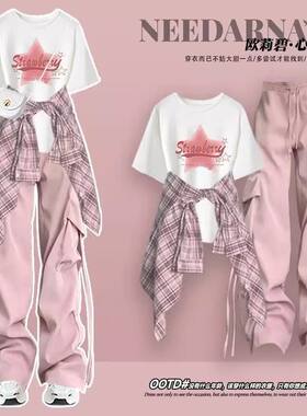 女大童夏季新款学生套装三件套潮