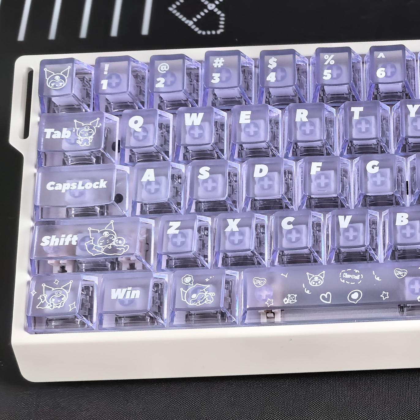 库洛米紫色雾透键帽适配made68迈从Ace68美加狮MAD68前行者X87ATK