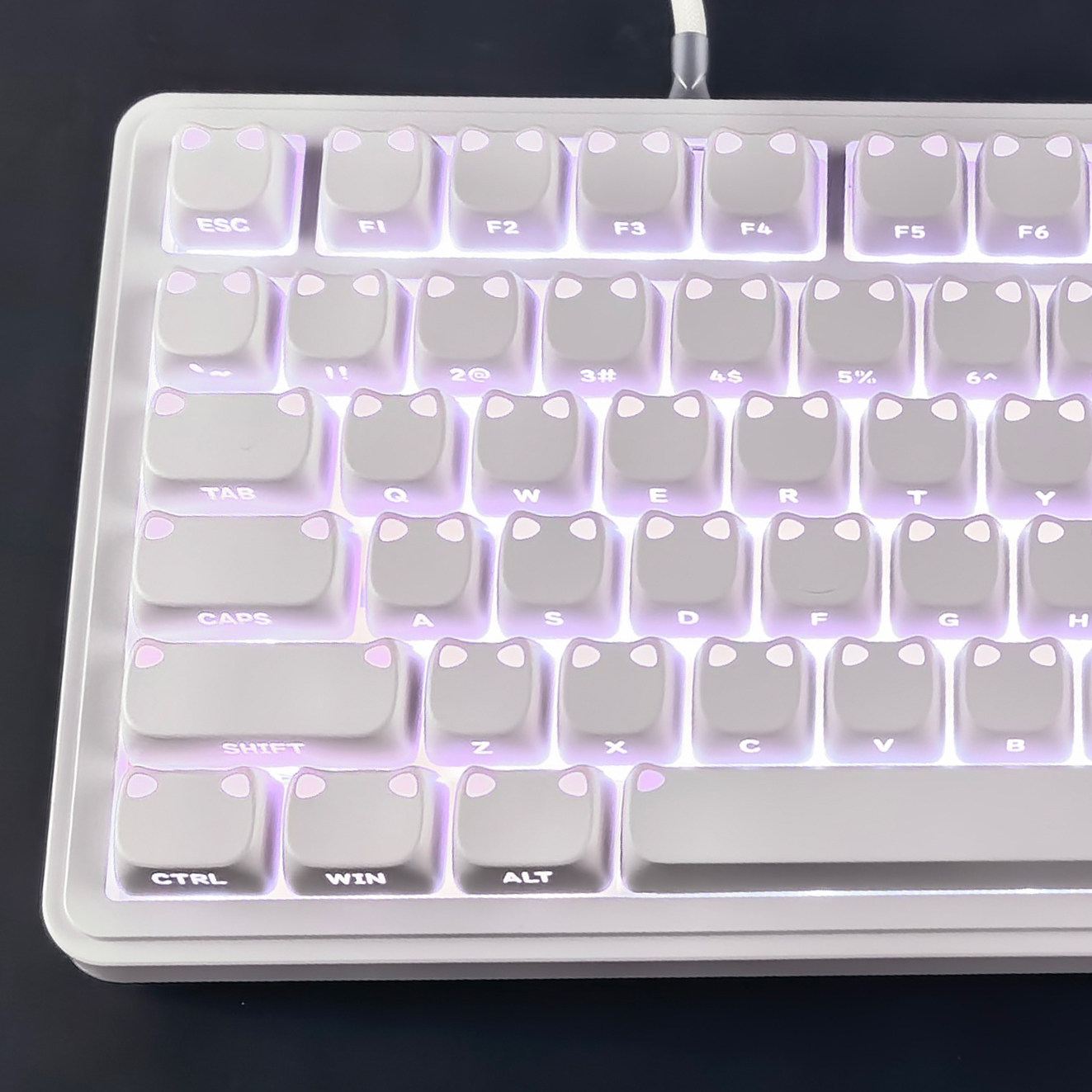 小光喵键帽侧刻透光适配迈从Ace68前行者X87夜魔ATKRS6 wooting60图片