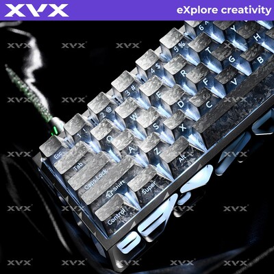 XVX银碳键帽侧刻透光适配EV63迈从Ace68 made68前行者X87 ATKRS6