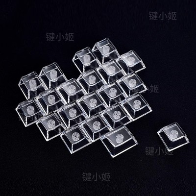 爱心版透明高透光键帽PC原厂高度适配60/63/68/87/98/108磁轴键盘
