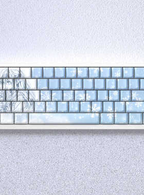 雪乃键帽侧刻透光适配wooting迈从Ace68前行者X87狼蛛F98 MADE68