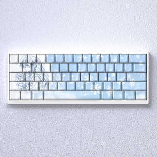 雪乃键帽侧刻透光适配wooting迈从Ace68前行者X87狼蛛F98 MADE68