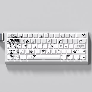 加藤惠键帽侧刻透光PBT适配wooting迈从Ace68ATK美加狮mad60 ez63