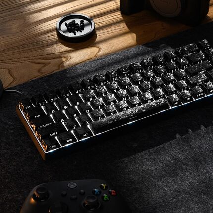 XVX碳纤维纹2.0键帽侧刻透光适配EV63迈从Ace68前行者X87 ATKRS6