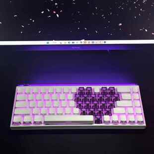 双拼透明爱心键帽侧刻透光适配made68迈从ACE60前行者X87 ROG夜魔