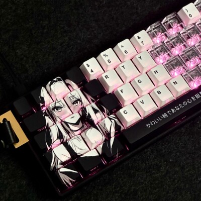 美优键帽侧刻透光适配wooting迈从Ace68前行者X87魔导士EZ63雨75