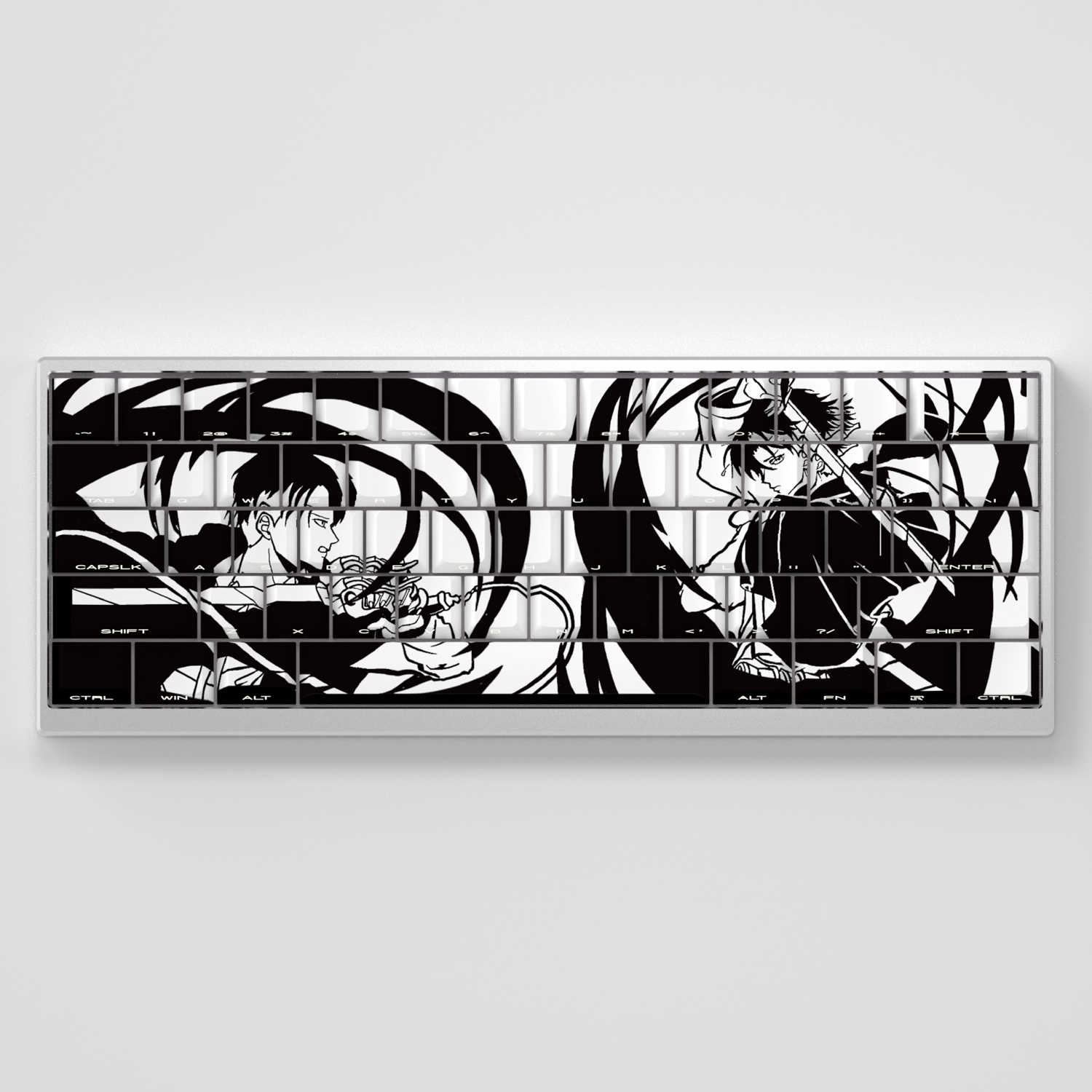 进击的巨人兵长键帽动漫透光侧刻PBT适配美加狮fire68前行者x87