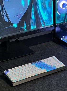 白色侧刻拼PC透光键帽适配迈从Ace68魔导士EZ63前行者X87 ATKRS6