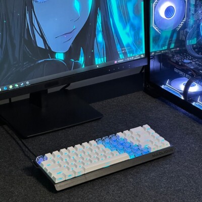 白色侧刻拼PC透光键帽适配迈从Ace68魔导士EZ63前行者X87 ATKRS6