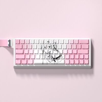 亚丝娜键帽透光侧刻PBT适配wooting美加狮mad60小蜜蜂made68ATK