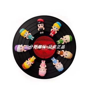 POPMART泡泡玛特Angry Molly 9体黑胶吊卡收藏套装潮玩礼物摆件