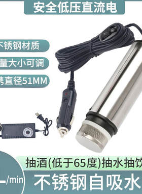 不锈钢水泵抽酒专用泵神器自吸电动食品级水管小型家用220V潜水棒